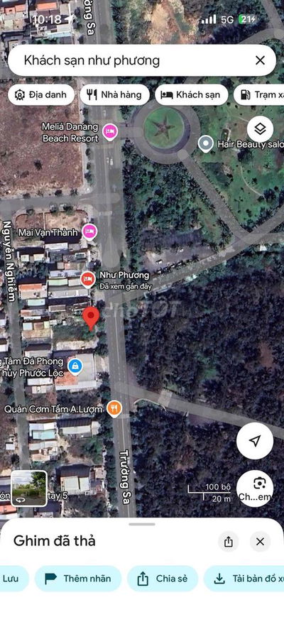 CC BÁN MT BIỂN - ĐƯỜNG TRƯỜNG SA ĐỐI DIỆN SANDY RESORT