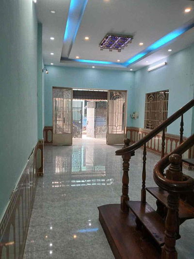 Nhà [ 4,2 x 20] 1 lầu 2 Pn ,2wc, hẻm 8m , đường kênh nước đen