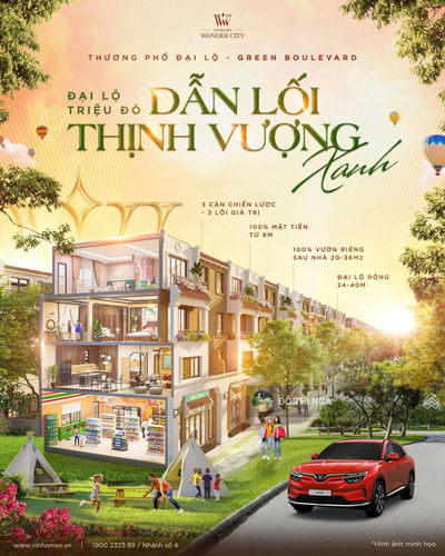 Quỹ căn ngoại giao Vinhomes Wonder City 104m2 TTS chỉ còn 18.5 tỷ. LH ngay 0962 035 ***(miễn TG)