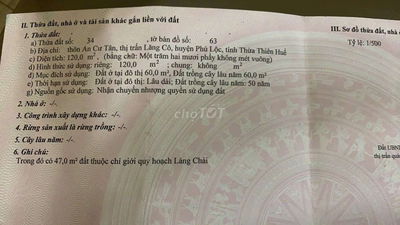 BÁN NHÀ MT ĐƯỜNG NGUYỄN VĂN CHỢ LĂNG CÔ THỪA THIÊN HUẾ