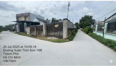 đất Chín chủ 2 mặt tiền . Xuân Thới Sơn 16B