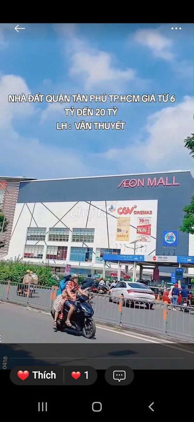 BÁN NHÀ AEON TÂN PHÚ - MẶT TIỀN - 4,5M X 16M -
5 TẦNG - GIÁ 16 TỶ