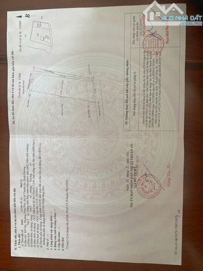 Bán nền ( 16x50) có sẵn nhà cấp 4 gần cầu Vĩnh Bình , sổ hồng riêng giá chỉ 25tr/m