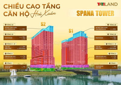 Căn hộ cao cấp 1 phòng ngủ bể bơi, spa, gym tại dự án Sun Spana Tower