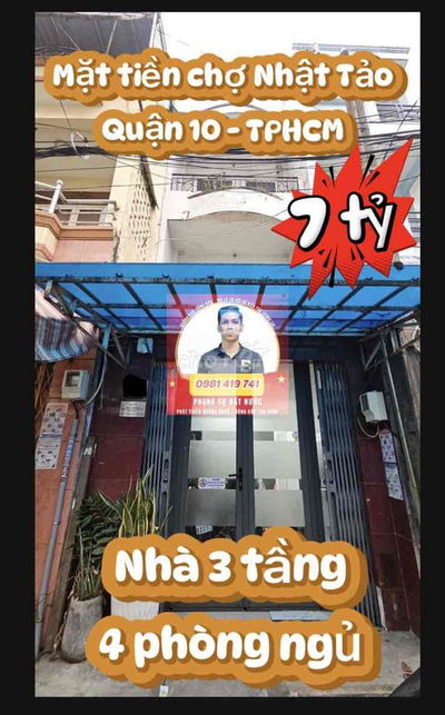 🔥 Bán nhà Quận 10 – mặt tiền chợ Nhật Tảo – 3 tầng – kinh doanh đỉnh –