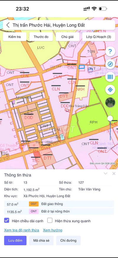 Bán gấp nền cạnh nền gốc một trục đường Ven Biển Vũng Tàu Bình Châu