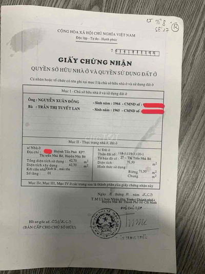 Chính chủ đang bán gấp nhà ở, 18/19 Huỳnh Tấn Phát, Huyện Nhà Bè