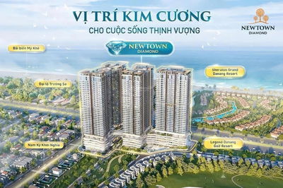 CĂN 1PN NGOẠI GIAO NEWTOWN DIAMOND 2,9 TỶ (51M) - SỔ LÂU DÀI - CẠNH BIỂN MỸ KHÊ