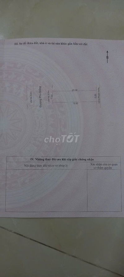 Bán lô MT đường Phù Đổng - Hoà Xuân. gần chợ. DT: 100m2, giá 4 tỷ 2 tl