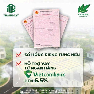 BÁN GẤP LÔ ĐẤT NGAY TRUNG TÂM THỊ TRẤN HẬU NGHĨA – DT  219M2