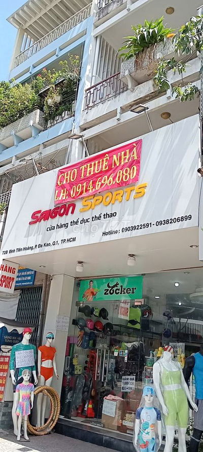 Cho thuê nhà mặt tiền 100 m2 (1 trệt, 1 lầu) Đinh Tiên Hoàng Quận 1