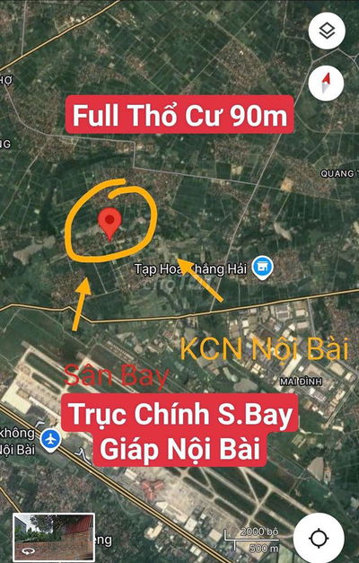Đất Nội Bài Trục chính Bắc Hạ Full thổ Cư 90m đầu tư sinh lời cao