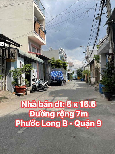 Nhà Cấp 4 DT: 5 x 15.5 hẻm 7m Phước Long B, Quận 9