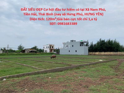 Bán đất tại Xã Nam Phú, Tiền Hải, Thái Bình (nay xã Hưng Phú,HƯNG YÊN)