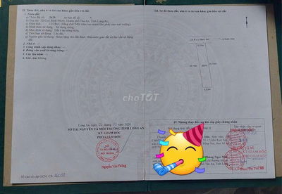 Bán đất thổ, xã Lợi Bình Nhơn (cũ). Liên hệ ông Trân ***