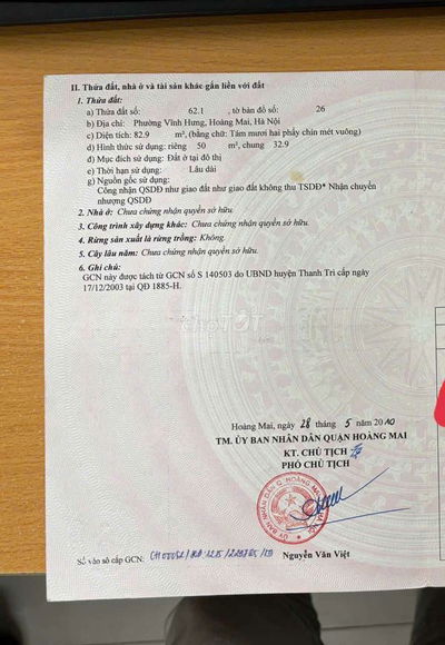 Bán nhà sổ đỏ đủ 50m  ngõ 145 vĩnh hưng giá 6.5 tỷ