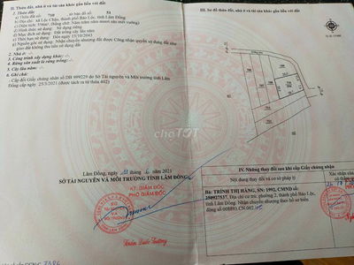 CHỈ CẦN 950 TRIỆU MUA DƯỢC LÔ ĐẤT 555M NGAY P3 BẢO LỘC , KHU DÂN CƯ