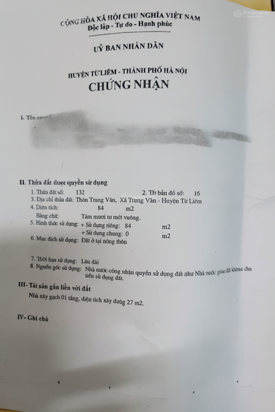 Thửa đất 84m2 mặt tiền 7m- đơn giá 180tr/m2 mặt ngõ ô tô. Cách ô tô tránh 50m, khu cư dân đông đúc