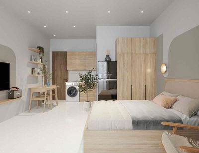 CĂN HỘ BAN CÔNG MÁY GIẶT RIÊNG GẦN CẦU SG full nội thất