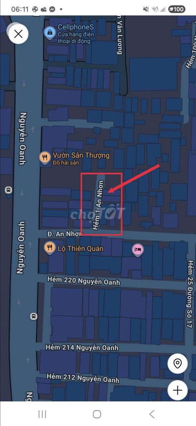 Cho thuê nhà hxh An Nhơn rộng, thoáng, sát mặt tiền Nguyễn Oanh