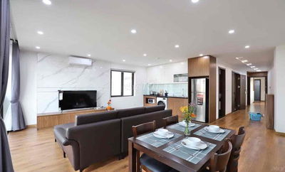 Cho thuê căn hộ dịch vụ full đồ 02 ngủ 01 khách ở Trịnh Công Sơn