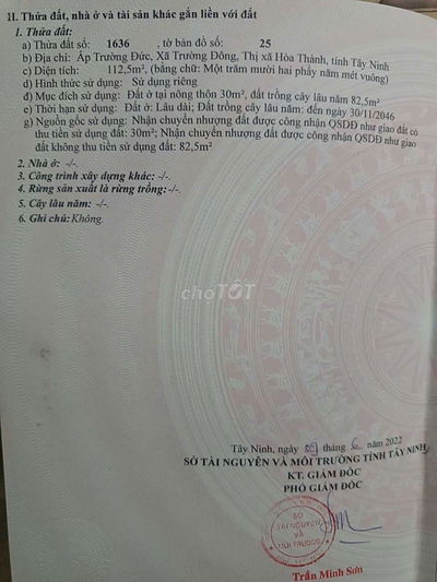 Đất Hoà Thành Giá Rẻ