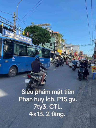 NhÀ MẶT TIỀN PHAN hUY iCH. p15 Tân Bình. có dòng tiền ổn định 16tr/t