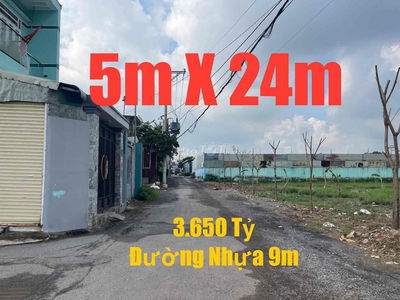 🔥5 Lô Đất F0👉DT-5m X 24m- Phan Văn Hớn Vào 300m-Xã Bà Điểm