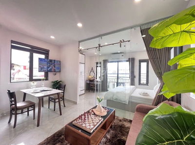 CHO THUÊ CĂN HỘ 1N1K FULL NỘI THẤT SIÊU THOÁNG NGAY LOTTE LIỄU GIAI