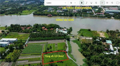 1217m2 đất gần sông sài gòn bán 4.8 tỷ