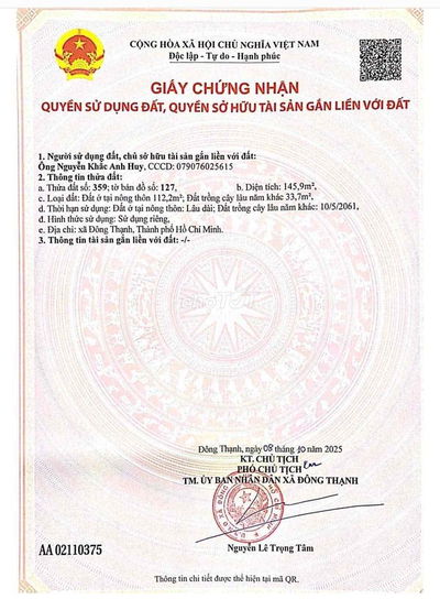 BÁN LÔ ĐÂT THỔ CƯ SỔ HỒNG RIÊNG. NGAY TRƯỜNG TIỂU HỌC TAM ĐÔNG 2