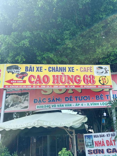 Bãi xe CAO HÙNG 68 trông giữ xe 24/7 và cho thuê KHO