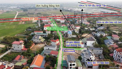 Bán lô góc 86m2 Đông Xuân ngõ thông ô tô ngủ trong đất