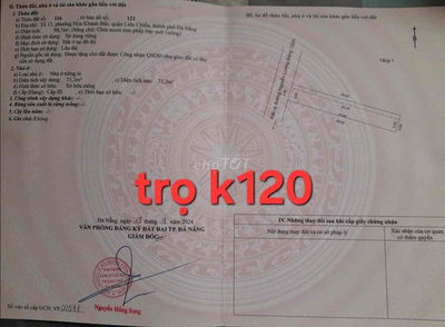 BÁN Cặp dãy trọ 120/20 Nguyễn Lương Bằng -Diện tích : 200m² full thổ c