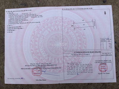 CHÍNH CHỦ BÁN Lô Đất Full Thổ Cư ODT đườg nhựa Phường Hố Nai, Đồng Nai