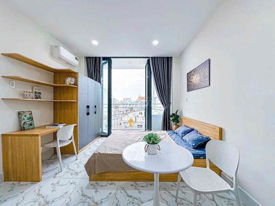 Căn hộ studio ban công máy giặt riêng đầy đủ nội thất mới tinh