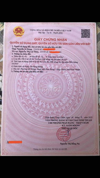 Cần bán gấp đất Phan Rang Ninh Thuận