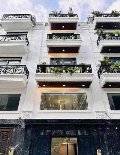 Nhà Mới Xây Full Nội Thất DT250m2 1Trệt 1Lửng 3Lầu 5Pn 5Wc Hẻm Nhựa 8M