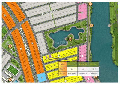 Bán gấp 2 lô BIỆT THỰ 180M2 LIỀN KỀ, VIEW đối diện Công Viên Đầm Sen