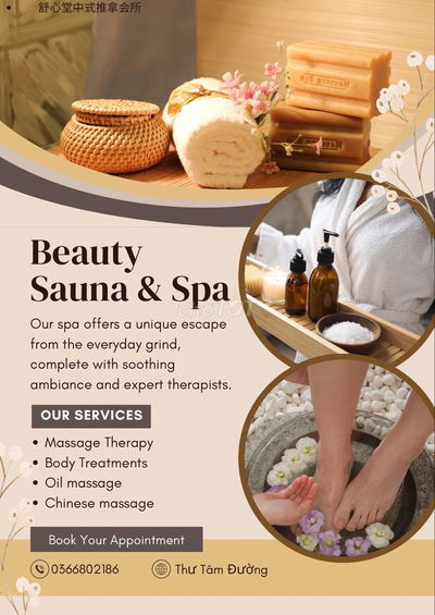 chuyển nhượng gấp cửa hàng massage trung hoa, lượng khách ổn định