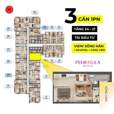 BÁN NHANH - CĂN 1PN VIEW SÔNG HÀN & PHÁO HOA GIÁ CHỈ TỪ 2.8 TỶ - HOT