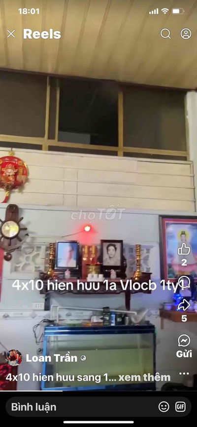 chinh chủ bán nhà sát bình tân khu hiên huu chợ 1a