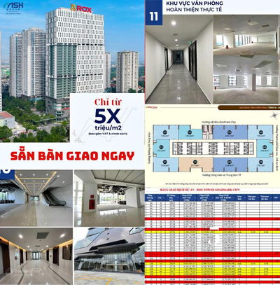 (SUẤT NGOẠI GIAO) SÀN VĂN PHÒNG HẠNG A DỰ ÁN GOLD MARK CITY SỔ ĐỎ TỪNG CĂN HỖ TRỢ VAY 80%