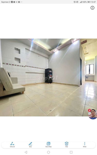 cho thuê 1 phòng 2pn bên trong mặt tiền NguyễnThị Thập có nội thất sẵn