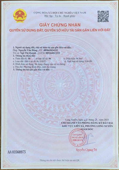 Chính chủ cần bán nhà trệt mặt tiền quốc lộ 91