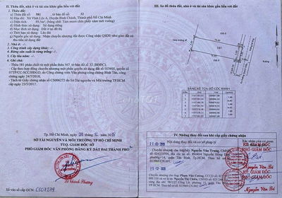 Bán đất hẻm 7m Quách điêu 5x18m thổ cư Giá 3,5 tỷ gửi hh 50 triệu