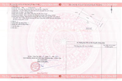 Bán Đất Thổ Cư Bà Rịa Vũng Tàu 100m2 - Đã Có Sổ - Hẻm Xe Hơi