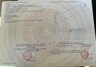 Bán đất xã Thái Mỹ, TpHCM