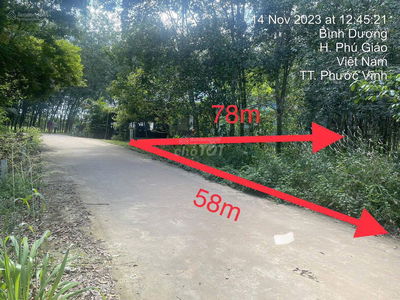 Ngân hàng Thanh lý lô đất to, ngang 58m, Phú Giáo, BD
