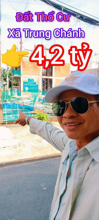 BÁN ĐẤT THỔ CƯ TẠI XÃ TRUNG CHÁNH 6M X 17M